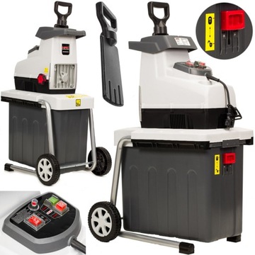 ROZDRABNIACZ ELEKTRYCZNY do GAŁĘZI RĘBAK FREZOWY 2800W 44MM SHE280S-BOX-G