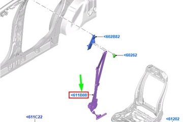 FORD EDGE MK2 PAS BEZPEČNOSTI PŘEDNÍ LEVÝ GT4B-R612D65-AL3AM1 NOVÝ ORIG