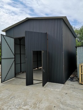 5X7X4 МЕТАЛЛИЧЕСКИЙ ГАРАЖ С ОТРЫВНОЙ КРЫШЕЙ + ВОРОТА