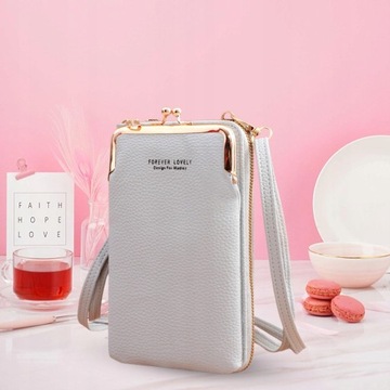 Torba podróżna na telefon komórkowy Damska torba na telefon komórkowy Crossbody na telefon komórkowy Szara