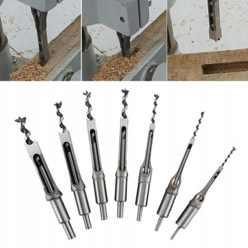 Квадратные насадки Стамески для долбления дерева 5 шт.