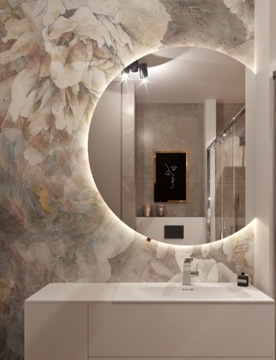 Lustro podświetlane LED Premium ścięte koło 130cm