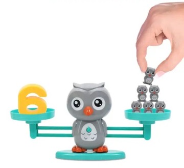 УЧИМСЯ СЧИТАТЬ СОВУ Развивающая игра Баланс Весы Сова, гири, математика