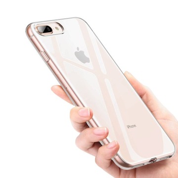 ПРОЗРАЧНЫЙ КЕЙС ТОНКАЯ ЗАДНЯЯ КРЫШКА ДЛЯ IPHONE 7 8 PLUS + СТЕКЛО