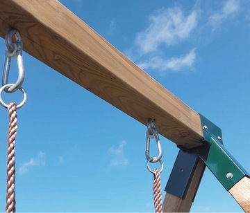 Садовый игровой домик Ola для детей, массивный, качели + горка