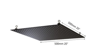 ZESTAW PODTYNKOWY DESZCZOWNICA 50 cm CZARNY MAT