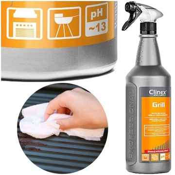 CLINEX GRILL PŁYN DO MYCIA GRILLA I PIEKARNIKÓW 1L NA TŁUSTE ZABRUDZENIA