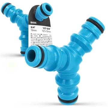 Соединительный ниппель тройника шланга для быстрых соединителей Cellfast 1/2 дюйма 3/4 дюйма