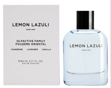 Z359 PERFUMY MĘSKIE ZARA LEMON LAZURI 80ML BOX