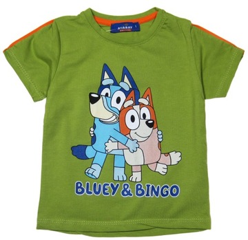 Bluzka Bluzeczka T-SHIRT Koszulka na Krótki Rękaw PIESKI * 104/110