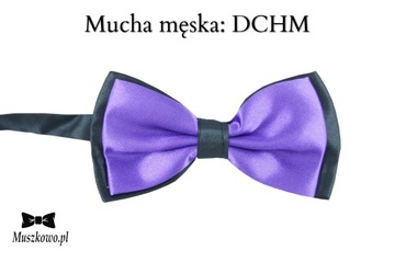 Szelki i muszka w serca walentynkowe unisex fiolet