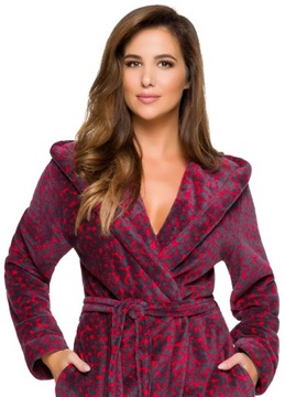 ДЛИННЫЙ ТЕПЛЫЙ ЦВЕТОЧНЫЙ ХАЛАТ ЖЕНСКИЙ ХАЛАТ M