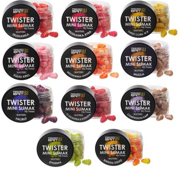 11x MINI ŚLIMAK TWISTER WAFTERS ZESTAW Feeder Bait