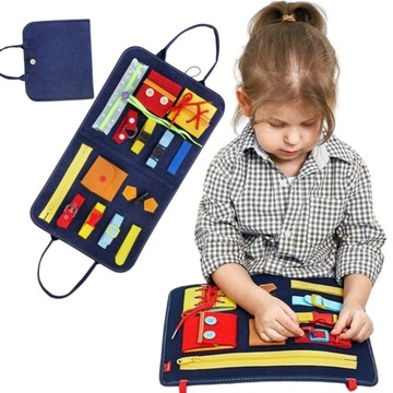 TABLICA MANIPULACYJNA TORBA SENSORYCZNA MONTESSORI