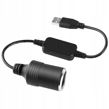 ADAPTER KONWERTER 5V USB GNIAZDO ZAPALNICZKI 12V