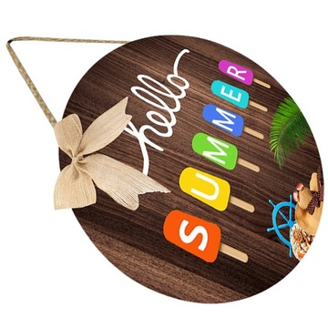 ЛЕТНИЙ ДЕКОР ДВЕРИ, ТАБЛИЧКА, ДЕКОРАЦИЯ КРУГЛОГО ПАЛЬТО