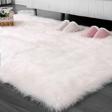 Плотный ковер из искусственной овчины, пушистый меховой коврик для гостиной 80x140