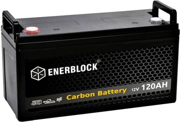 AKUMULATOR CARBON 12V 120Ah MAGAZYN ENERGII DO FOTOWOLTAIKI ŁODZI KAMPERA