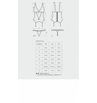 Obsessive Emperita gorset + stringi L/XL