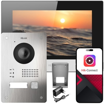Wideodomofon HiLook HD-VIS-02-B Brama Furtka Aplikacja Zasilanie zamka