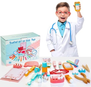 БОЛЬШОЙ ДЕРЕВЯННЫЙ НАБОР ДОКТОРА игра ДОКТОР-СТОМАТОЛОГ
