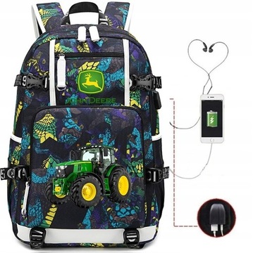 РЮКЗАК JOHN DEERE А4 ВОДОНЕПРОНИЦАЕМЫЙ USB-УЗОРЫ