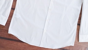 HUGO BOSS Koszula męska biała Slim Fit Stretch L