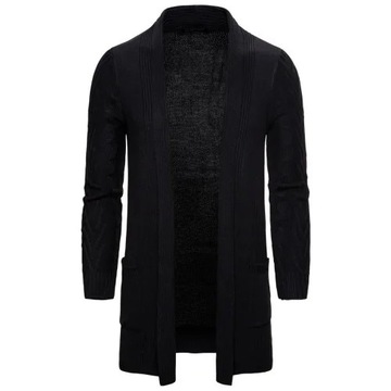 Men's Long Knitted Sweater Coats Casual Cardigan M
