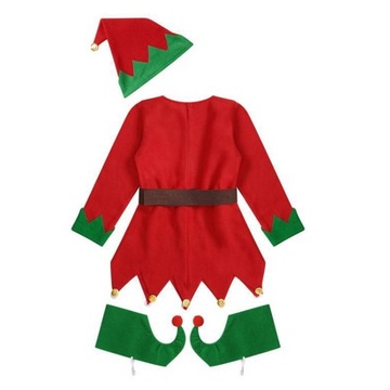 Kostiumy bożonarodzeniowych elfów ze skarpetkami Ubierz rekwizyty do zdjęć XXXL dla osób o wzroście od 170 do 180 cm