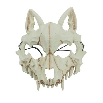 Werewolf Mask Unisex Soft Half Face Demon Mask Halloween Rave Costume Prop