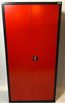 Металлический офисный шкаф для документов, 4 полки с распашными дверцами, высота 180 см.