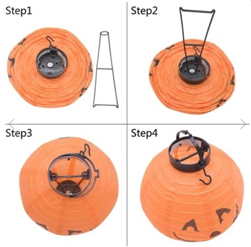 ГИРЛЯНД БУМАЖНОГО ФОНАРЯ НА ХЭЛЛОУИН СО СВЕТОДИОДНОЙ ПОДСВЕТКОЙ, 6 СТИЛЕЙ