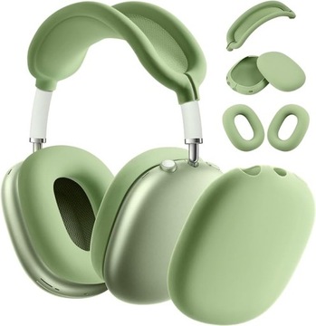 Silikonowe etui 3 w 1 do słuchawek AirPods Max, przezroczyste, miękkie, z