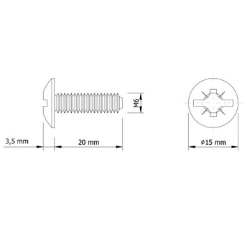 Мебельный соединитель фи8 мм М6 (39-50 ММ) для шкафов