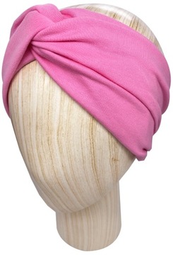Opaska damska na głowę Turban Twist Różowa Candy