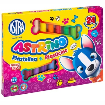 Astra ASTRINO PLASTELINA 24 цвета ПОЛЬСКИЙ продукт