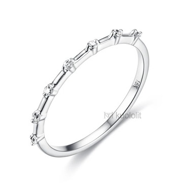 Kuololit 585 14K 10K White Gold Bubble Moissanite Ring for Women Solitaire