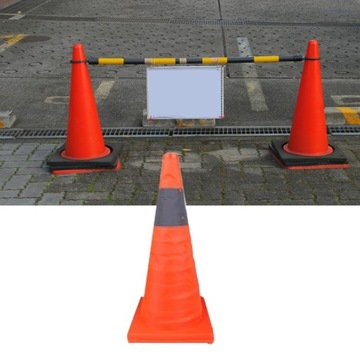 PACHOŁEK DROGOWY SKŁADANY 2 PASY ODBLASKOWE 45CM