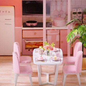 Миниатюрный кукольный домик своими руками Розовый