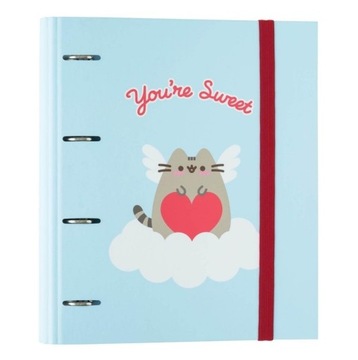 PUSHEEN BLUE segregator A4 32x26x4cm 4 pierścienie