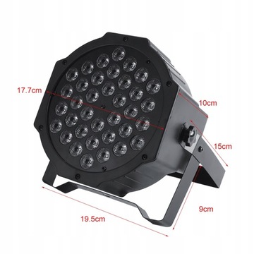 ЦВЕТНАЯ ЛАМПА СТРОБОСКОП ЛАЗЕРНАЯ 36LED DISCO RGB