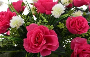 ИСКУССТВЕННЫЕ ЦВЕТЫ CREEMETERY DECREES КОМПОЗИЦИЯ РОЗ ЦВЕТОЧНЫЙ ГОРШОК НАБОР ПАМЯТНИК