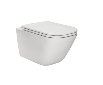 Miska wisząca ROCA GAP Rimless z deską wolnoopadająca slim, bialy