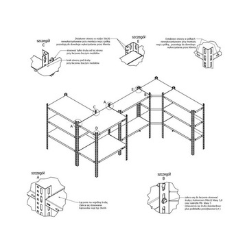 Ножка для стеллажной системы Metalkas 3,6x5,6x100см.