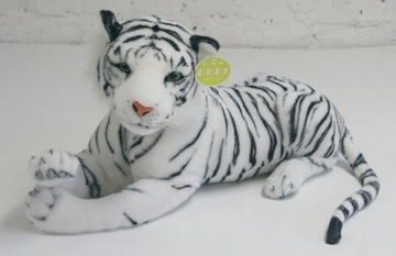 Maskotka Tygrys leżący biały DUBI - 52cm