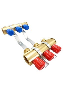 ROZDZIELACZ GRZEJNIKOWY 3 OBWODY Z ZAWORAMI