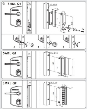 Садовый замок для профиля 40 Locinox LAKZ4040 9005