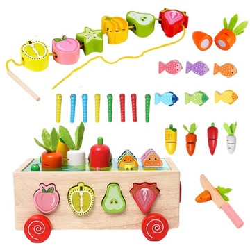 7 W 1 GRA MONTESSORI SORTER WARZYWA MARCHEWKI ROBACZKI