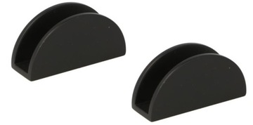Uchwyt półki szklanej wspornik 4-8mm czarny-2szt