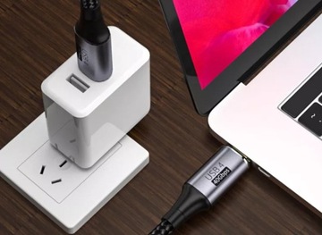USB-C КАБЕЛЬ БЫСТРОЙ ЗАРЯДКИ USB 4 100 Вт, 40 Гбит/с, 8K, 1,2 м